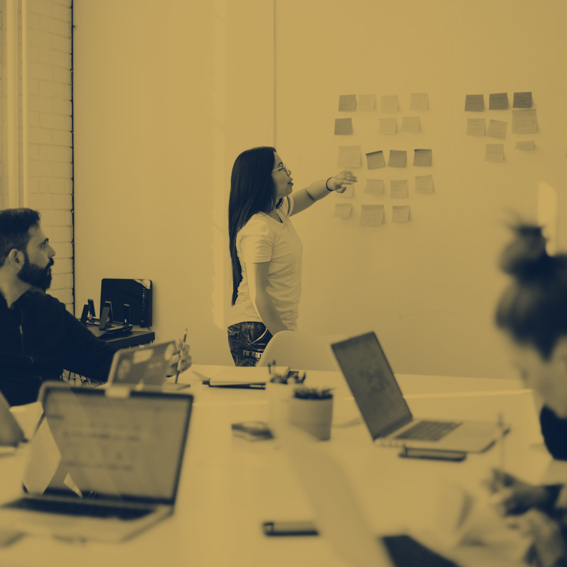 Equipo de empresa consolidada